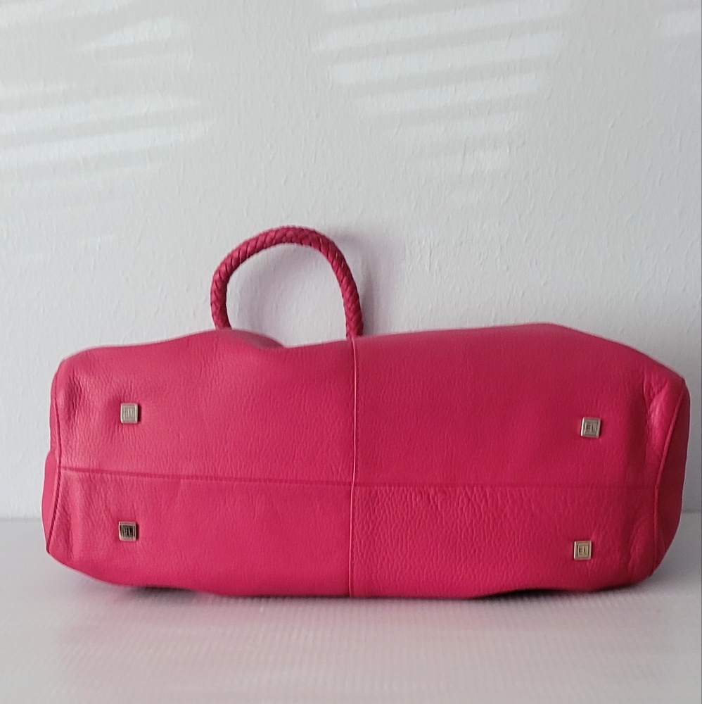 Elliott Lucca Genuine Leather Braded Leather Straps Shoulder Bag - Picture 3 of 9